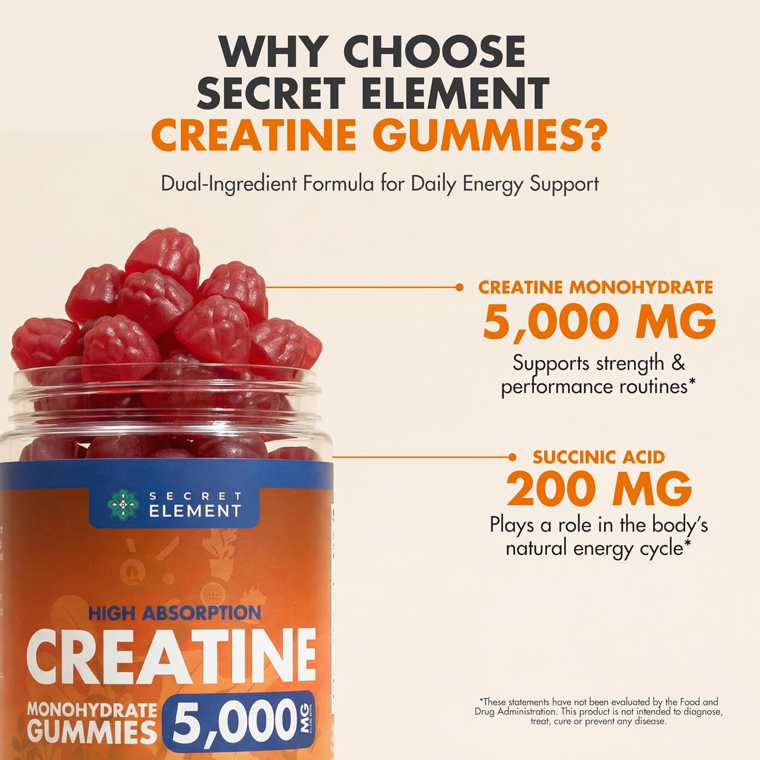 Secret Elements - 20% Off Creatine Gummies!